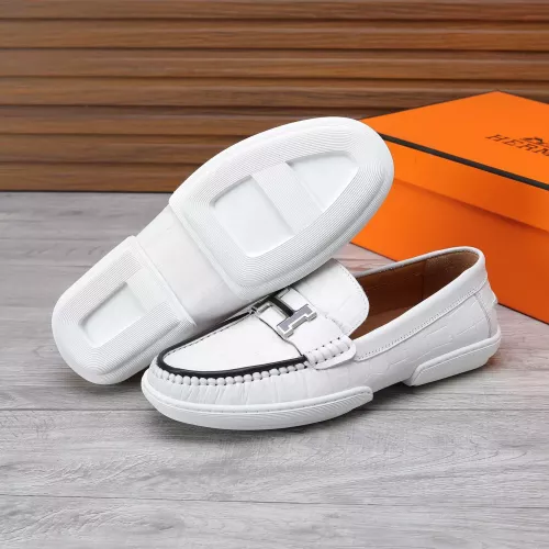 Replica Hermes Leather Shoes For Men #1347881 $96.00 USD for Wholesale