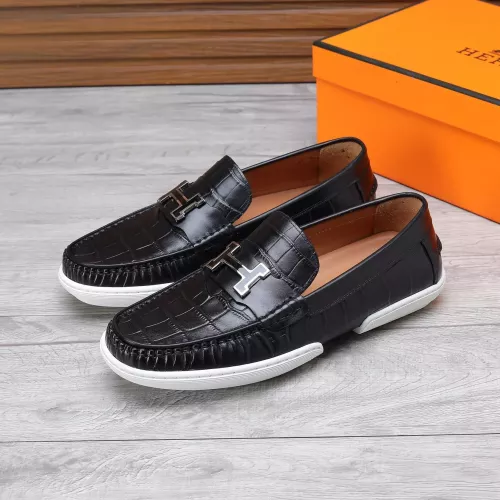 Wholesale Hermes Leather Shoes For Men #1347882 $96.00 USD, Wholesale Quality Replica Hermes Leather Shoes