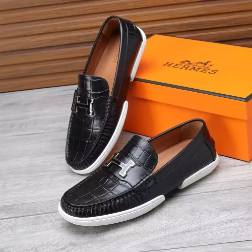 Replica Hermes Leather Shoes For Men #1347882 $96.00 USD for Wholesale