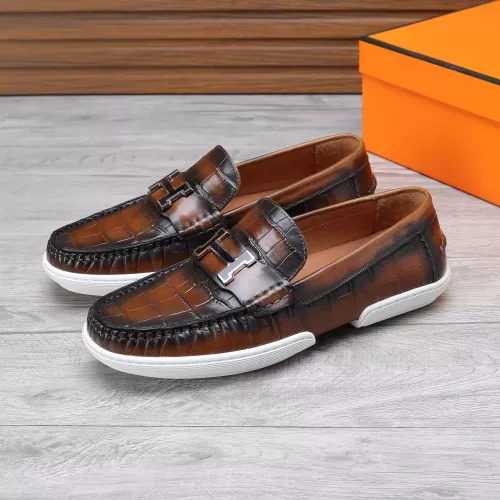 Wholesale Hermes Leather Shoes For Men #1347884 $96.00 USD, Wholesale Quality Replica Hermes Leather Shoes