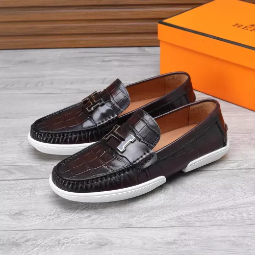 Wholesale Hermes Leather Shoes For Men #1347885 $96.00 USD, Wholesale Quality Replica Hermes Leather Shoes