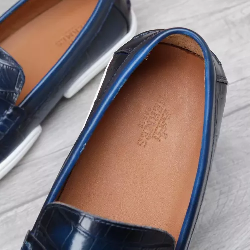 Replica Hermes Leather Shoes For Men #1347887 $96.00 USD for Wholesale