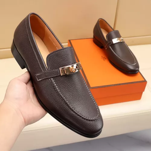Replica Hermes Leather Shoes For Men #1348020 $85.00 USD for Wholesale