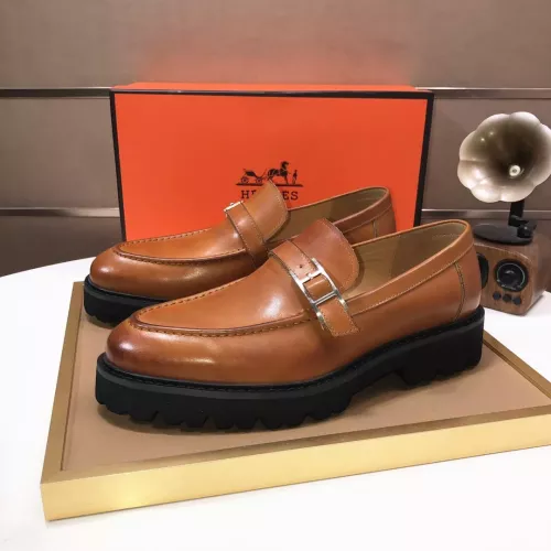 Wholesale Hermes Leather Shoes For Men #1348049 $102.00 USD, Wholesale Quality Replica Hermes Leather Shoes