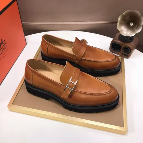 Replica Hermes Leather Shoes For Men #1348049 $102.00 USD for Wholesale