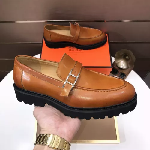 Replica Hermes Leather Shoes For Men #1348049 $102.00 USD for Wholesale