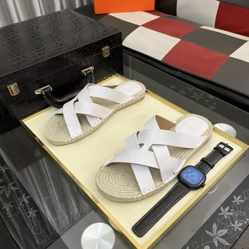 Replica Hermes Slippers For Men #1348347 $64.00 USD for Wholesale