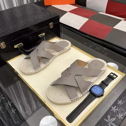 Replica Hermes Slippers For Men #1348349 $64.00 USD for Wholesale
