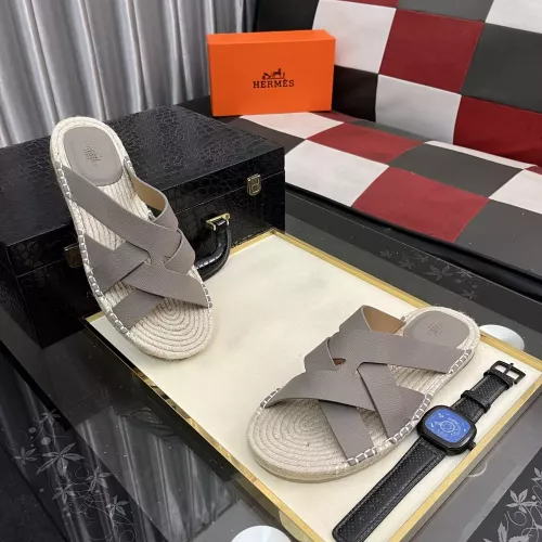 Replica Hermes Slippers For Men #1348349 $64.00 USD for Wholesale