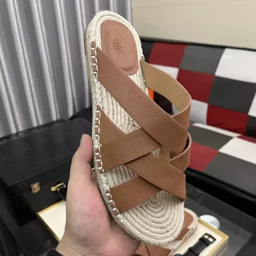Replica Hermes Slippers For Men #1348350 $64.00 USD for Wholesale