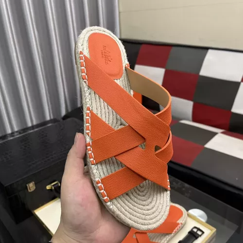 Replica Hermes Slippers For Men #1348351 $64.00 USD for Wholesale