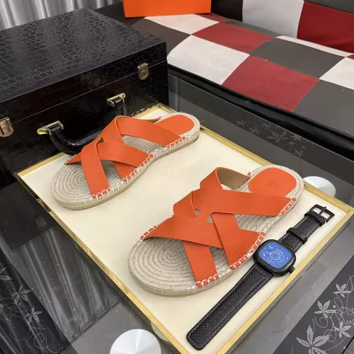 Replica Hermes Slippers For Men #1348351 $64.00 USD for Wholesale
