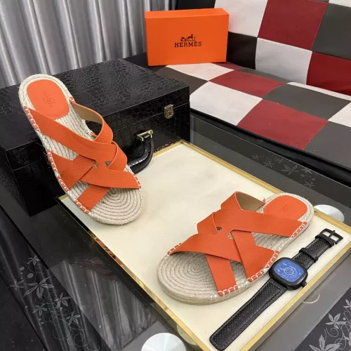Replica Hermes Slippers For Men #1348351 $64.00 USD for Wholesale