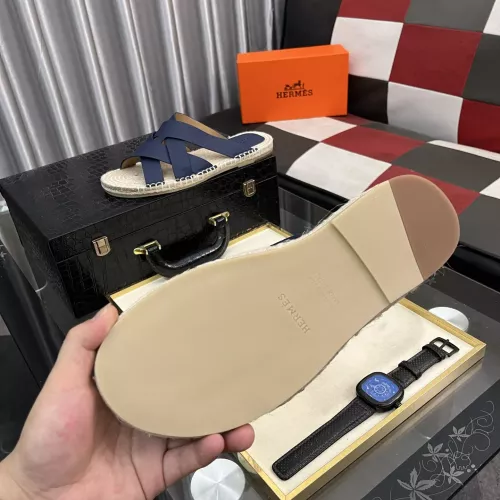 Replica Hermes Slippers For Men #1348353 $64.00 USD for Wholesale