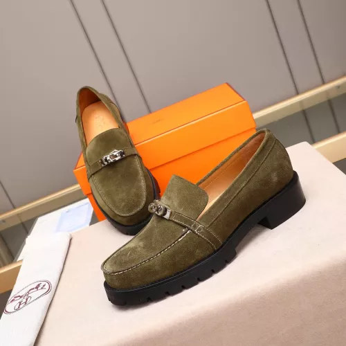 Wholesale Hermes Leather Shoes For Men #1348369 $85.00 USD, Wholesale Quality Replica Hermes Leather Shoes