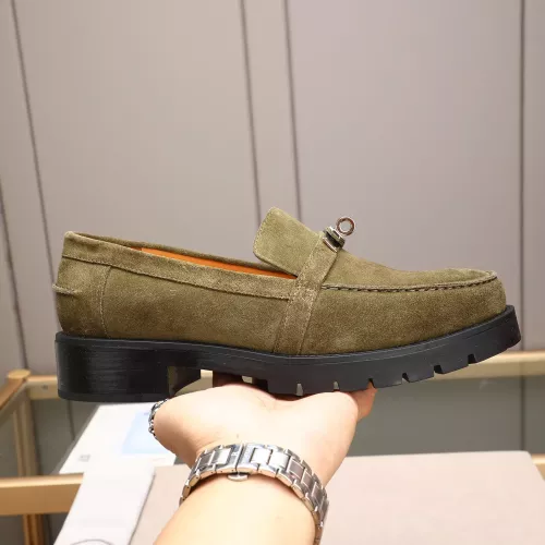 Replica Hermes Leather Shoes For Men #1348369 $85.00 USD for Wholesale