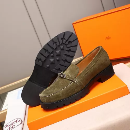 Replica Hermes Leather Shoes For Men #1348369 $85.00 USD for Wholesale