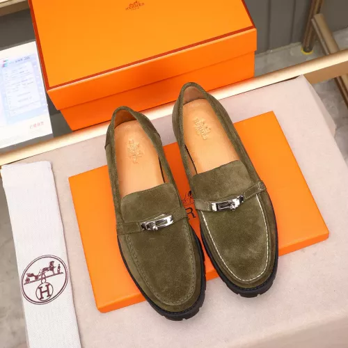 Replica Hermes Leather Shoes For Men #1348369 $85.00 USD for Wholesale