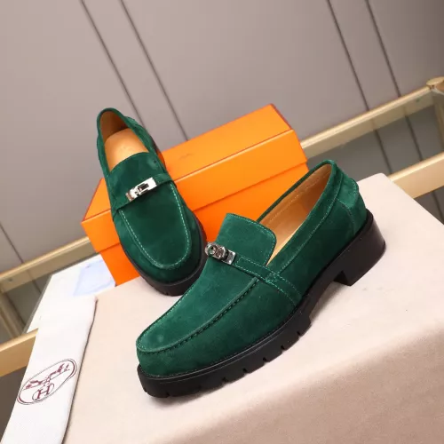 Wholesale Hermes Leather Shoes For Men #1348370 $85.00 USD, Wholesale Quality Replica Hermes Leather Shoes