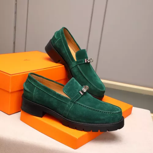 Replica Hermes Leather Shoes For Men #1348370 $85.00 USD for Wholesale
