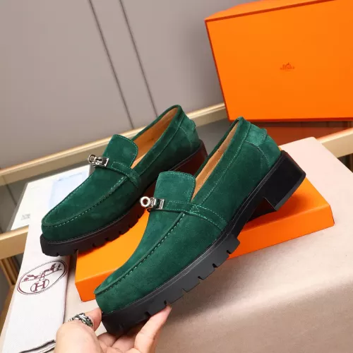 Replica Hermes Leather Shoes For Men #1348370 $85.00 USD for Wholesale