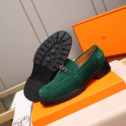 Replica Hermes Leather Shoes For Men #1348370 $85.00 USD for Wholesale