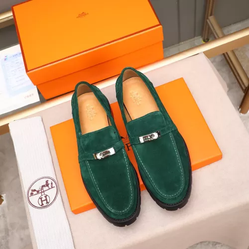 Replica Hermes Leather Shoes For Men #1348370 $85.00 USD for Wholesale