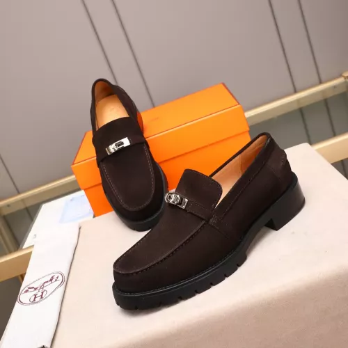 Wholesale Hermes Leather Shoes For Men #1348371 $85.00 USD, Wholesale Quality Replica Hermes Leather Shoes