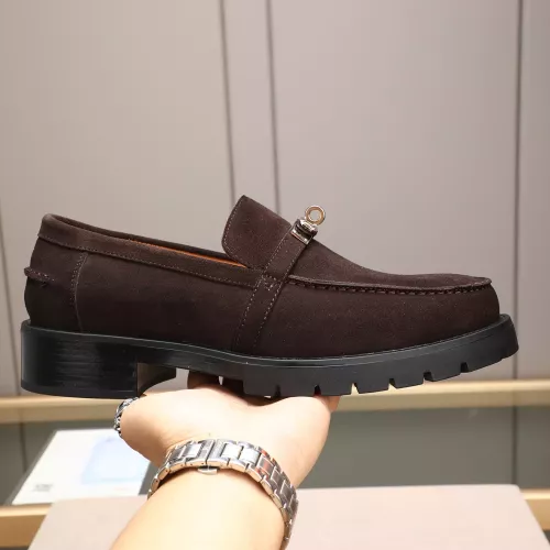 Replica Hermes Leather Shoes For Men #1348371 $85.00 USD for Wholesale