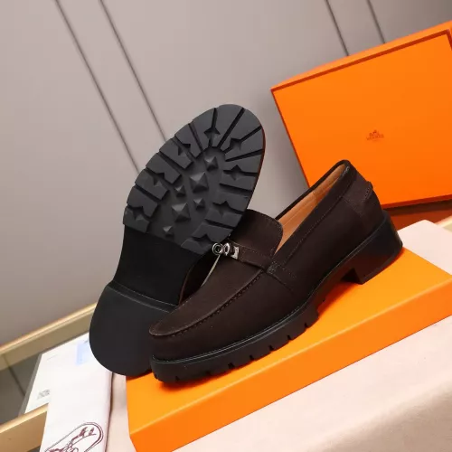 Replica Hermes Leather Shoes For Men #1348371 $85.00 USD for Wholesale