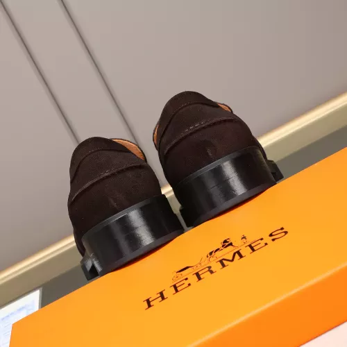 Replica Hermes Leather Shoes For Men #1348371 $85.00 USD for Wholesale