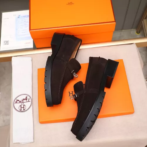 Replica Hermes Leather Shoes For Men #1348371 $85.00 USD for Wholesale