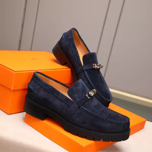 Replica Hermes Leather Shoes For Men #1348372 $85.00 USD for Wholesale