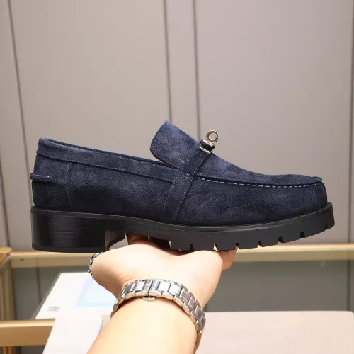 Replica Hermes Leather Shoes For Men #1348372 $85.00 USD for Wholesale