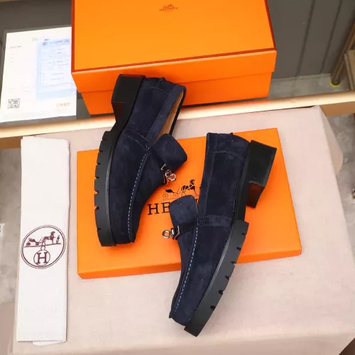 Replica Hermes Leather Shoes For Men #1348372 $85.00 USD for Wholesale