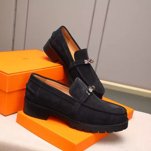 Replica Hermes Leather Shoes For Men #1348373 $85.00 USD for Wholesale
