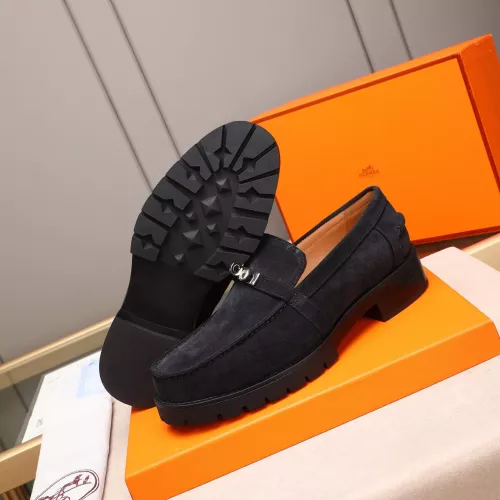 Replica Hermes Leather Shoes For Men #1348373 $85.00 USD for Wholesale
