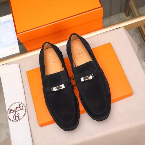 Replica Hermes Leather Shoes For Men #1348373 $85.00 USD for Wholesale