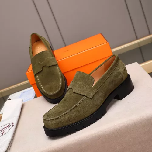 Wholesale Hermes Leather Shoes For Men #1348374 $85.00 USD, Wholesale Quality Replica Hermes Leather Shoes