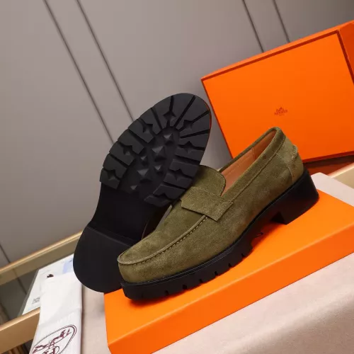 Replica Hermes Leather Shoes For Men #1348374 $85.00 USD for Wholesale