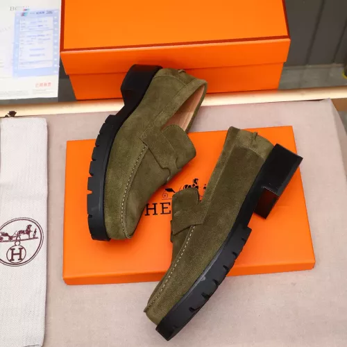 Replica Hermes Leather Shoes For Men #1348374 $85.00 USD for Wholesale