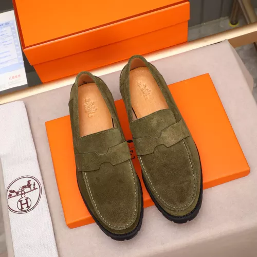 Replica Hermes Leather Shoes For Men #1348374 $85.00 USD for Wholesale