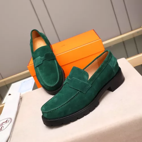 Wholesale Hermes Leather Shoes For Men #1348375 $85.00 USD, Wholesale Quality Replica Hermes Leather Shoes