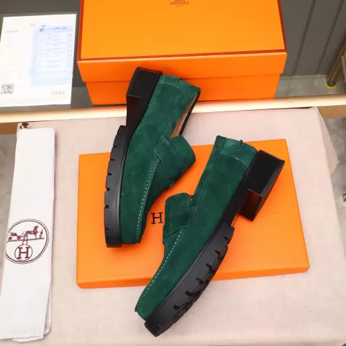Replica Hermes Leather Shoes For Men #1348375 $85.00 USD for Wholesale