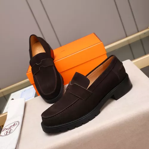 Wholesale Hermes Leather Shoes For Men #1348376 $85.00 USD, Wholesale Quality Replica Hermes Leather Shoes