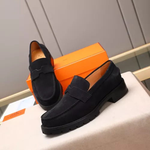Wholesale Hermes Leather Shoes For Men #1348377 $85.00 USD, Wholesale Quality Replica Hermes Leather Shoes