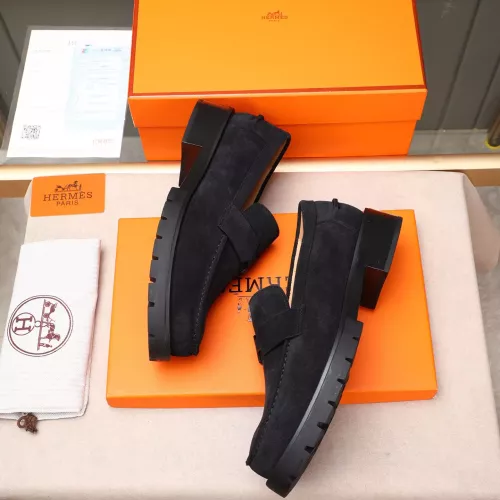 Replica Hermes Leather Shoes For Men #1348377 $85.00 USD for Wholesale