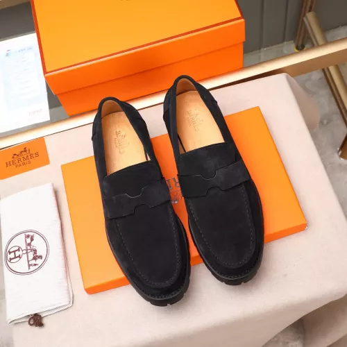 Replica Hermes Leather Shoes For Men #1348377 $85.00 USD for Wholesale