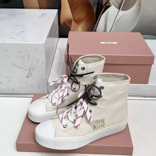 Wholesale MIU MIU High Tops Shoes For Women #1348500 $96.00 USD, Wholesale Quality Replica MIU MIU High Tops Shoes