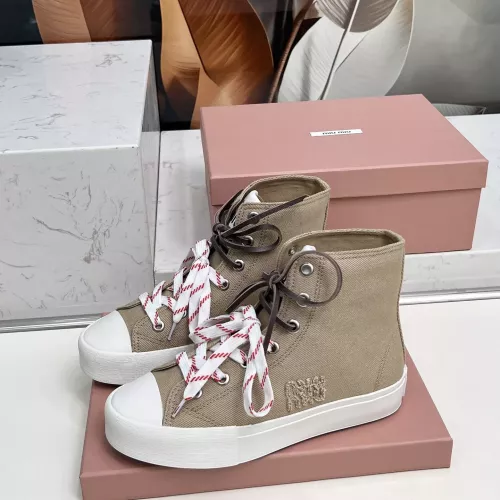 Wholesale MIU MIU High Tops Shoes For Women #1348501 $96.00 USD, Wholesale Quality Replica MIU MIU High Tops Shoes